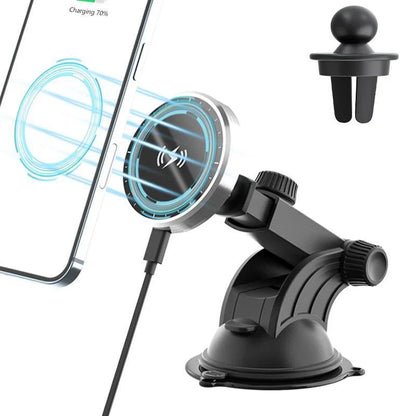 Magnetic Wireless Car Charger & Fast Mount for iPhone