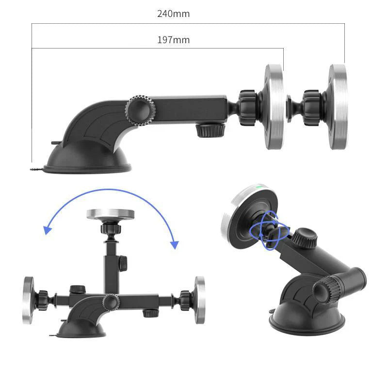 Magnetic Wireless Car Charger & Fast Mount for iPhone